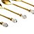 Conjunto 6 Colheres Para Café de Zamac Dourada Cristal - Imagem 2