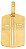 Pingente Ouro Placa Cruz Lisa - Imagem 1
