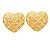 Brinco Ouro Coração Jateado - Imagem 1
