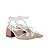 Sandália Feminina Salto Médio Luiza Barcelos Off White - Imagem 3