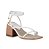 Sandália Feminina Salto Médio Luiza Barcelos Off White - Imagem 2