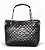 Bolsa Hobo Couro Matelassê Capodarte Preto - Imagem 1