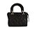 Bolsa Feminina Mini Matelassê Couro Luiza Barcelos Preto - Imagem 3