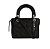 Bolsa Feminina Mini Matelassê Couro Luiza Barcelos Preto - Imagem 1