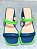 Mule Feminino Salto Médio Luiza Barcelos Azul e Verde - Imagem 4