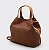 Bolsa Feminina Tote Grande Couro Tressê Capodarte Camel - Imagem 4