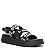 Papete Feminina Flatform Baixa Monograma Tiras Schutz Preta - Imagem 3