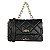 Bolsa Feminina Média Compartimento Alça Fecho Giratório  Viena Luiza Barcelos Preto - Imagem 1