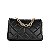 Bolsa Feminina Média Compartimento Alça Fecho Giratório  Viena Luiza Barcelos Preto - Imagem 3