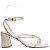 Sandália Feminina Salto Médio Fivela Offline Off White - Imagem 1
