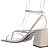 Sandália Feminina Salto Médio Fivela Offline Off White - Imagem 3