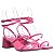 Sandália Feminina Salto Baixo Fivela Offline Pink - Imagem 2
