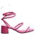 Sandália Feminina Salto Baixo Fivela Offline Pink - Imagem 1