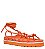 Papete Feminina Gladiadora Couro Schutz Orange - Imagem 2
