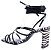 Sandália Feminina Agatha Tiras Real Life II Specchio Brand Zebra Preta - Imagem 3