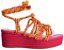 Sandália Feminina Sirley Anabela Colorindo Specchio Brand Pink - Imagem 1