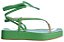 Sandália Feminina Thais FlatForm Colorindo Specchio Brand Verde - Imagem 1