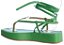 Sandália Feminina Thais FlatForm Colorindo Specchio Brand Verde - Imagem 3