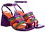 Sandália Feminina Beatriz Metalizada Colorindo Specchio Brand Roxo - Imagem 2