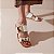 Rasteira Feminina Tiras Velcro Prisma Luiza Barcelos Off White - Imagem 8