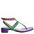 Sandália Feminina Mariana Colorindo Specchio Brand Roxo - Imagem 1