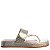 Sandália FlatForm Feminina Croco Prisma Luiza Barcelos Dourada - Imagem 1