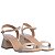 Sandália Feminina Salto Bloco Lisa Offline Off White - Imagem 2