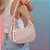 Bolsa Feminina Pequena Meia Lua Hotfix Prisma Luiza Barcelos Rosa Bellini - Imagem 3