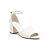 Sandália Feminina Salto Bloco Couro Capodarte Off White - Imagem 3