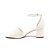 Sandália Feminina Salto Bloco Couro Capodarte Off White - Imagem 5