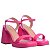 Sandália Feminina Meia Pata Detalhe Offline Pink Neon - Imagem 2