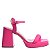 Sandália Feminina Meia Pata Detalhe Offline Pink Neon - Imagem 1