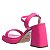 Sandália Feminina Meia Pata Detalhe Offline Pink Neon - Imagem 3