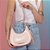 Bolsa Feminina Meia Lua Croco Prisma Luiza Barcelos Rosa - Imagem 5