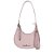Bolsa Feminina Meia Lua Croco Prisma Luiza Barcelos Rosa - Imagem 1