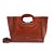 Bolsa Feminina Tote Monograma + Necessaire Capodarte Camel - Imagem 1