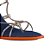 Sandália Feminina Tassel Gladiadoras Prisma Luiza Barcelos Azul Indigo - Imagem 5