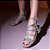 Sandália Feminina Rasteira Boho Prisma Luiza Barcelos Azul Indigo - Imagem 3