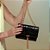 Bolsa Feminina Mini Barbicacho Croco Prisma Luiza Barcelos Preta - Imagem 5