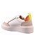Tênis Feminino Samara Back In Stock Specchio Brand Branco/Laranja - Imagem 3