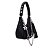 Bolsa Feminina Tiracolo Média Meia Lua Rock Luiza Barcelos Preta - Imagem 2