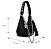 Bolsa Feminina Tiracolo Média Meia Lua Rock Luiza Barcelos Preta - Imagem 5