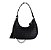 Bolsa Feminina Tiracolo Média Meia Lua Rock Luiza Barcelos Preta - Imagem 3