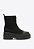 Bota Feminina Knit Zíper Tratorada Bico Couro Schutz Preta - Imagem 1