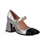Scarpin Feminino Mary Jane Bico Quadrado Luiza Barcelos Prata - Imagem 2