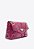 Bolsa Feminina Média Couro Alça Corrente Fecho e Aplique Triângulo Schutz Violeta - Imagem 2
