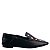 Mocassim Feminino Couro Aplicações Dourada Schutz Preta - Imagem 1