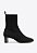 Bota Feminina Cano Médio Knit Bico Fino Schutz Preto - Imagem 1