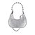 Bolsa Feminina Tiracolo Média Meia Lua Rock Luiza Barcelos Prata - Imagem 3