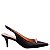 Scarpin Feminino Aberto Bico Fino Detalhe Luiza Barcelos Coffee - Imagem 1